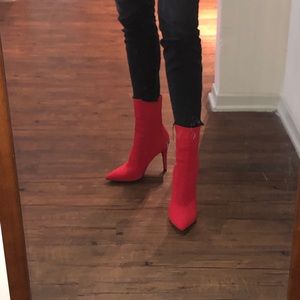 Red Brash Sock Booties
